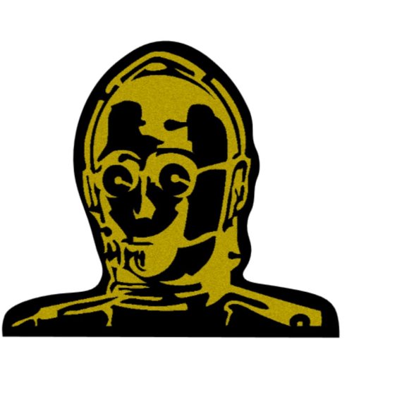 Large 3D Inspired Star Wars C3P0 Cake Topper - Picture 2 of 2